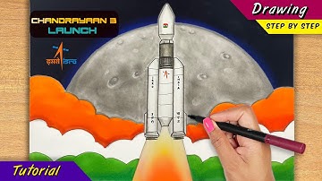 Chandrayaan 3 Moon ISRO Launch Special | Easy How To Draw For Beginners Step by Step