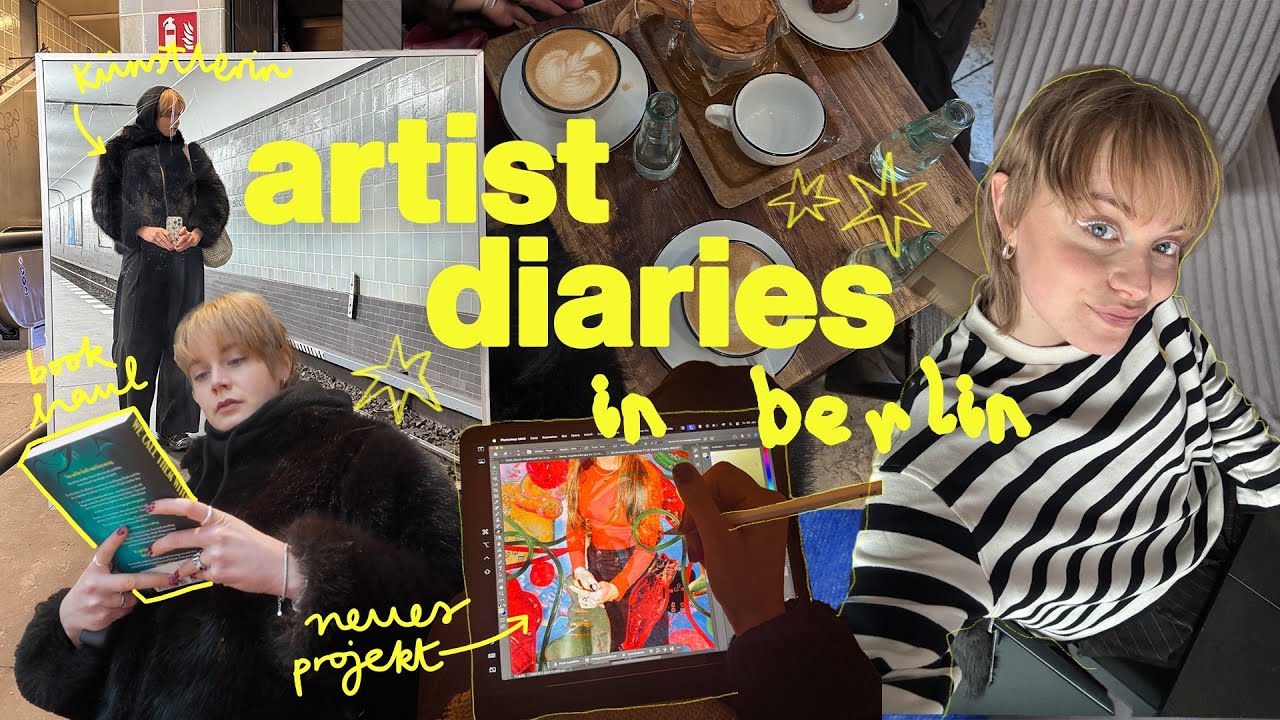 artist diaries & vlog 💛 collagen gestalten für neues projekt & wie ich künstlerische arbeit bepreise