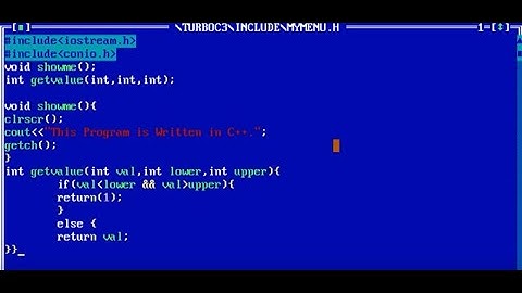 Creating Header File in Turbo C++ and Using it in Programme