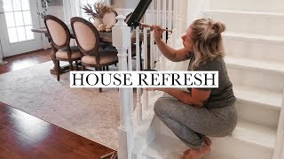 House Refresh  Painting Everything Black | Stair Rails, Doors + Quarter Round