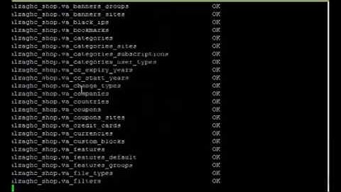 repair all databases with one command shell Linux