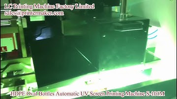 HDPE oval bottles automatic uv screen printing machine s-101m