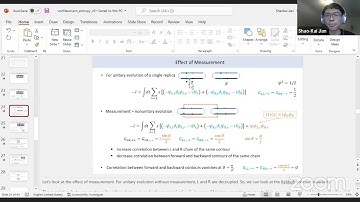 Shao-Kai Jian (Brandeis) Late time entropy & measurement-induced transition @Harvard CMSA 4/06/2022