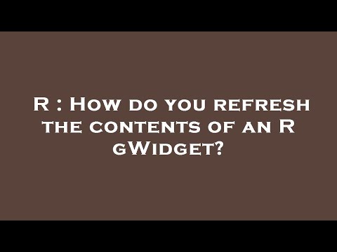R : How