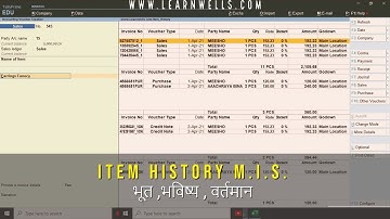 Full MIS Item History @LearnWell