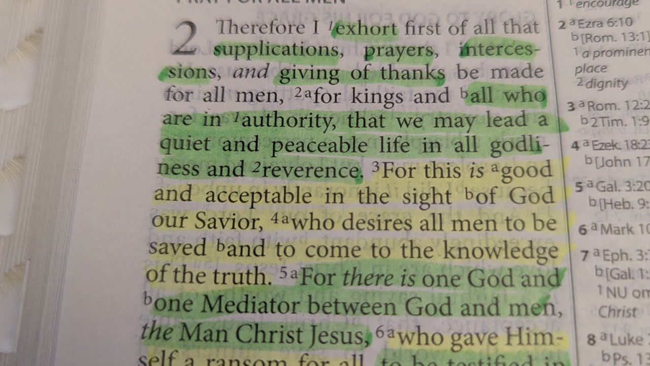 1st Timothy chapter 2-3 - YouTube