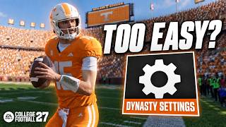 Information The BEST Dynasty Settings to Make College Football 27 Fun Again! Update