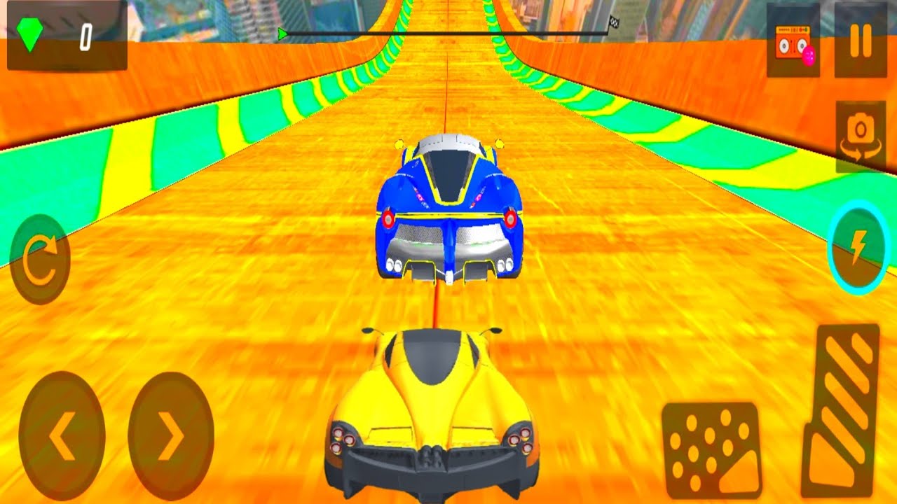 Impossible car stunt game. Car Racing Game.  New car Gaming video. Street racing. 