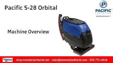 Pacific S-28 Orbital (SKU 875425) — 28" Walk-Behind Scrubber | Demo & Key Advantages