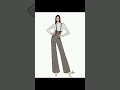 Vintage Chic Overalls New Digitalillustration Gray Vintage Black Fashion New Button Kpop 
