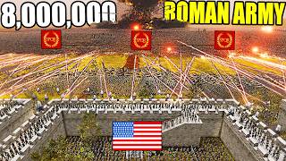 100,000 Modern Us Army Holds Fort Walls Vs 8,000,000 Roman Army? - Uebs 2 Rome Mod