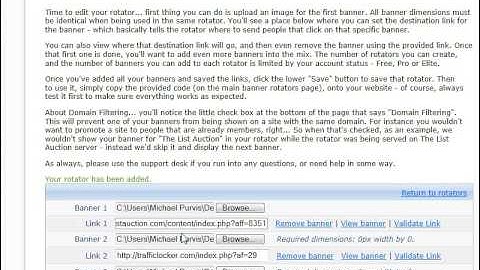 Traffic Zipper Banner Rotators