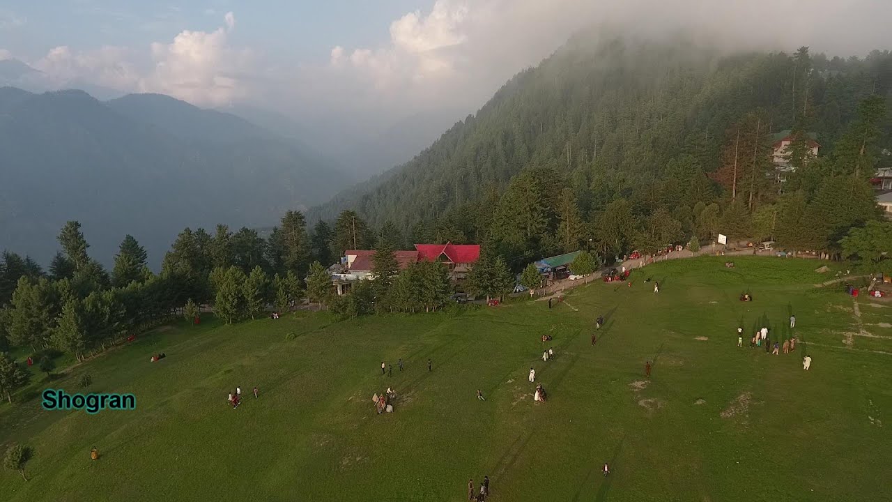 Shogran Aerial Drone footage, Jeep route to Kewai, Near Kaghan Valley, 