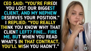 My CEO Fired Me in Front of Everyone — 3 Days Later, His Biggest Client Called Me