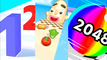 Number master vs Sandwich Runner vs Ball Run 2048 | All Levels| Android ios gameplay| Update