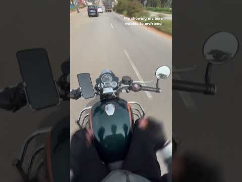 Classic 350 wobbling at 80kmph|Shot on iPhone #viral #shorts