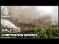 Italy's firefighters battle to tackle wildfires on the Adriatic coast