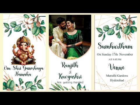 Wedding invitation video template