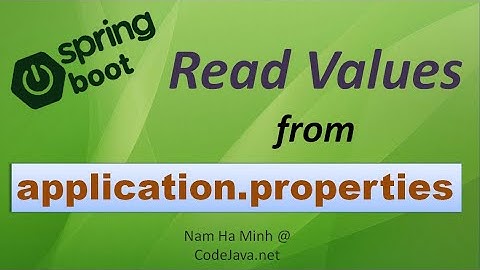 Spring Boot: Read Values from Application Properties