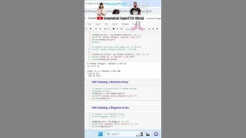 python numpy create array. #python #numpy  #shorts #trending #viral