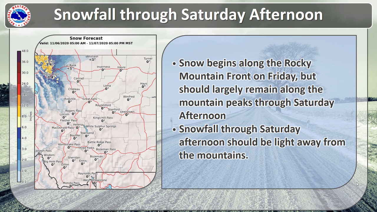 NWS Great Falls Thursday Weekly Weather Briefing November 5, 2020 YouTube