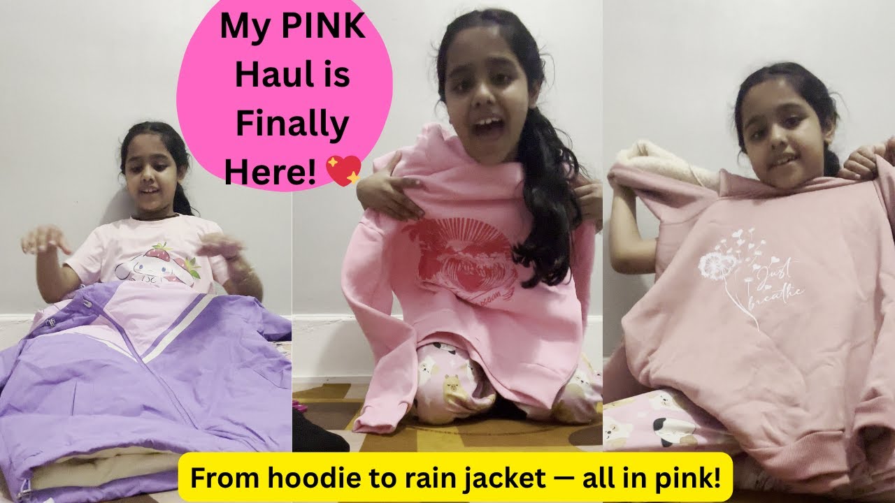 Unboxing My Favourite Pink Haul 💕 | Hoodie, Rain Jacket, Winter Jacket & More! | Ebbatime 💖