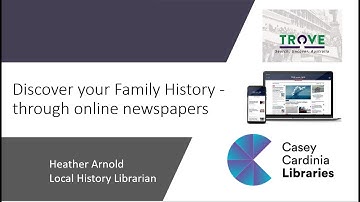 Discover your Family History   through online newspapers