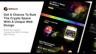 Would Meme Coin Figma Website UI Design - Build Viral Meme Token Crypto Websites 🗳️🪙🚀
