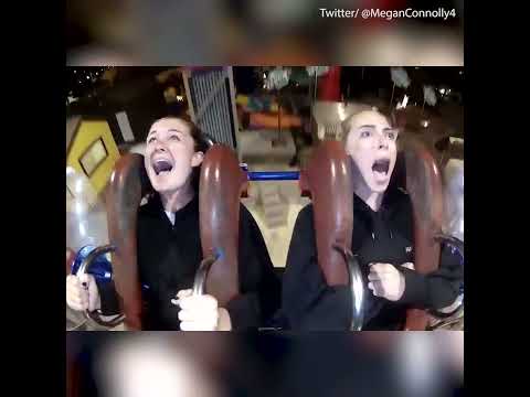 Woman freaks out on a slingshot ride - Daily Mail