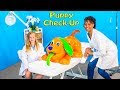 Assistant Plays with Play Doh Dog Check Up Doctor Video