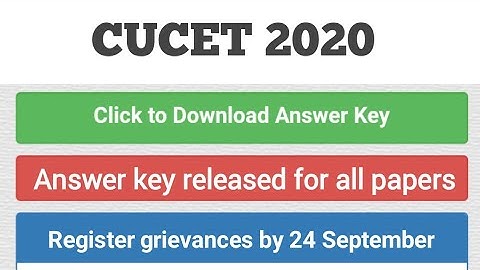 CUCET 2020 answer key released on cucetexam.in