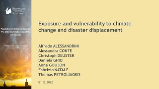 WIC 2022: Christoph Deuster - Projecting Populations Exposed and Vulnerable to Climate Change