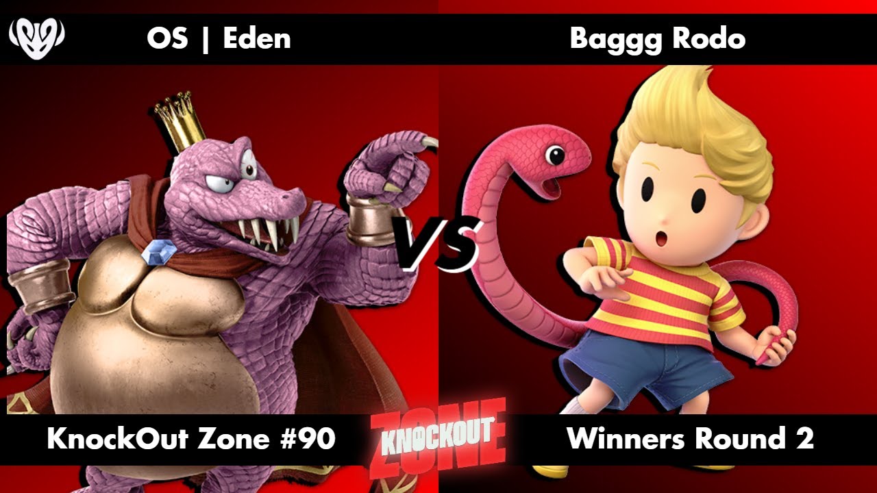 KnockOut Zone #90 - SSBU Winners Round 2 - Eden (King K. Rool) vs Baggg Rodo (Lucas)