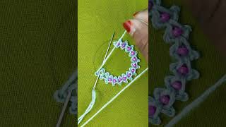 Circle embroidery for pillow cover #fblifestyel #stitch #fb #reels #hilight
