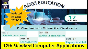 💥 12th Computer Applications Chapter 17 - Book back Questions & answers English Medium