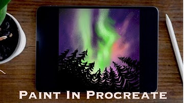 How to Draw Aurora Landscape in Procreate iPad Tutorial| Paint with Basic Brushes |The ProArt