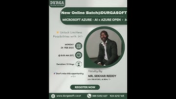 Master Microsoft Azure AI + Azure Open AI | Online Course by Sekhar Reddy | Starts Feb 24, 2025