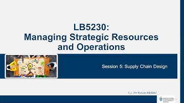 Session 5 - Supply Chain Design
