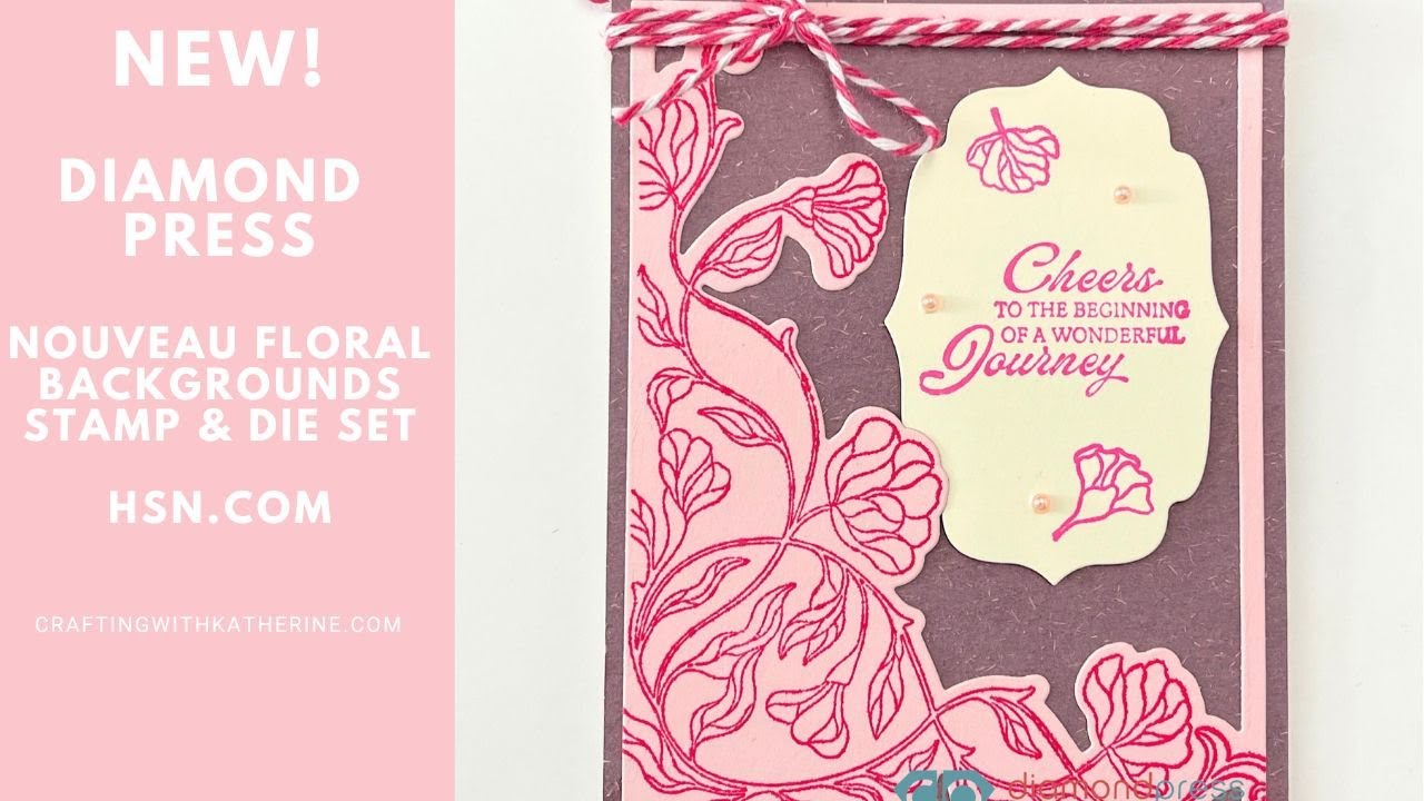 Diamond Press Nouveau Floral Stamp and die Set. - YouTube
