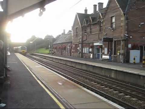 1. Class 66 + Class 380 380105 First Scotrail 2. Class 90 90039 DBS with First Scotrail Caledonian Sleeper 3. Class 91 East Coast 4. Class 43 HST Cross Country 5. Class 322 First Scotrail 6. Class 92 92026 'Britten' DBS Light Engine 7. Class 91 East Coast 8. Class 91 East Coast Thanks to ian aka the fat controller for the heads up!:)