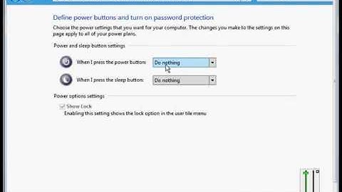 How to change what the power buttons do in Microsoft Windows 8