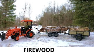 193 - Getting Firewood - Kubota Compact Tractor
