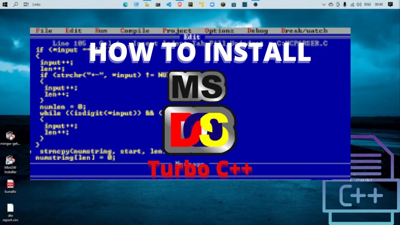 How to Download and Install Turbo C++ in 2022 On Windows 7/8/10/11 Easy ...