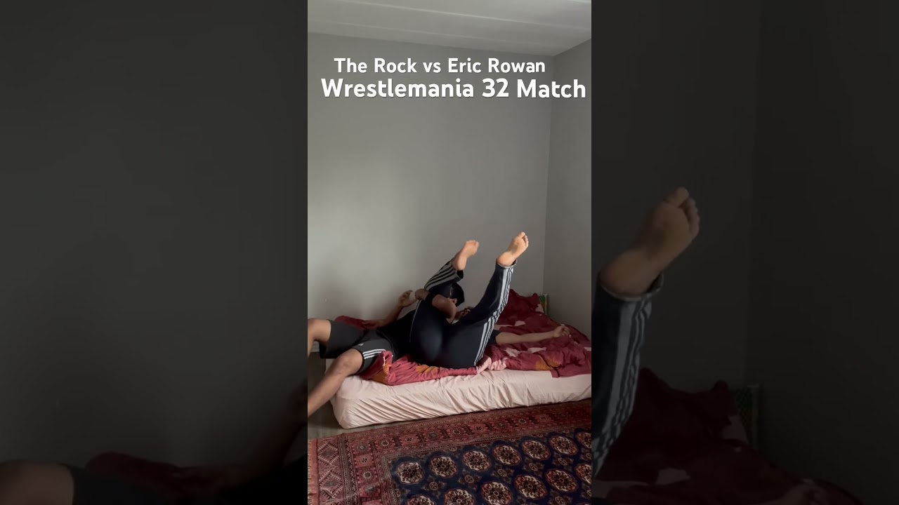 The Rock vs Eric Rowan Wrestlemania 32 match 