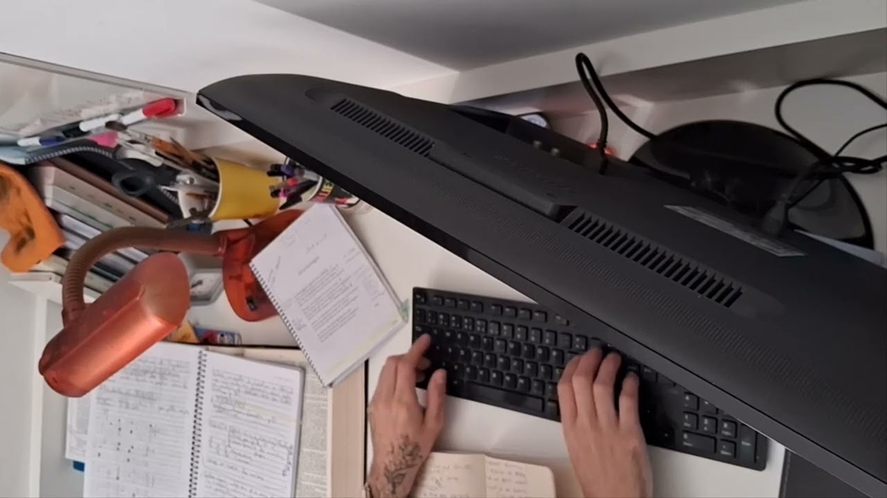 Messy STUDY WITH ME 1h | Background noise, no music, no break | ASMR｜motivation