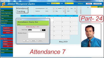 Student Management System in Access 2007| Part 24|Attendance 7|ProcedureFunction
