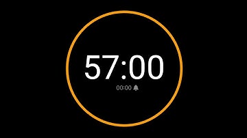 57 Minute Countdown Timer with Alarm / iPhone Timer Style