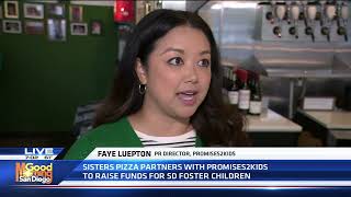 Sisters Pizza Supports Promises2Kids Foodies 4 Foster Kids-- Live On Kusi Part 3