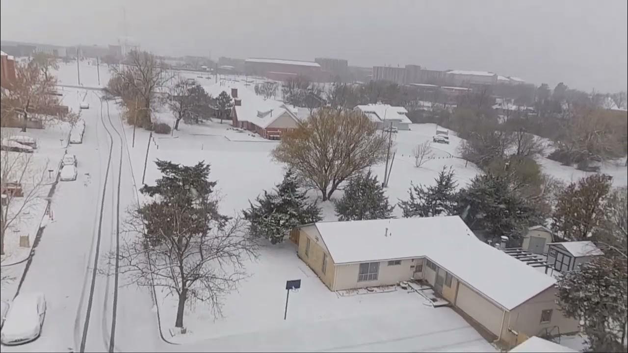 first snowfall in Wichita 112523 YouTube