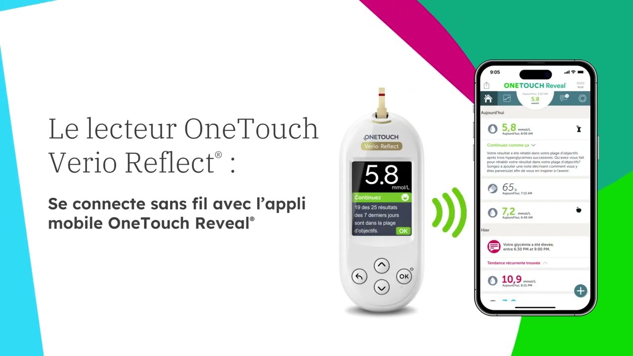Lecteur OneTouch Verio Reflect® – Connectez-vous à l’appli OneTouch Reveal®